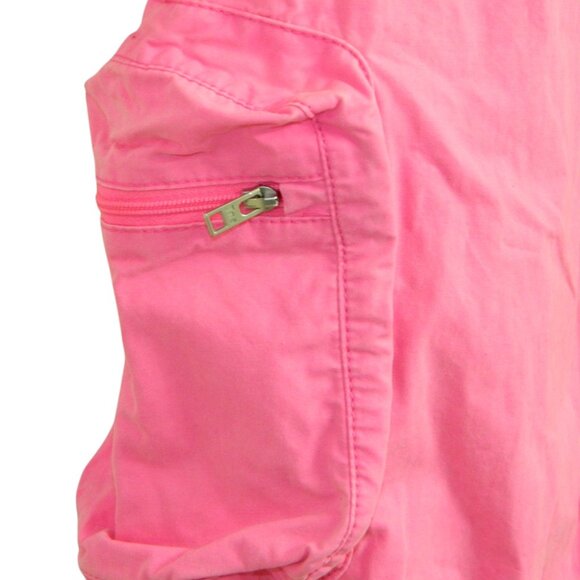 TNA Aritzia Lightweight Neon Pink 100% Cotton Cargo Jogger Pant Size S - Picture 7 of 16